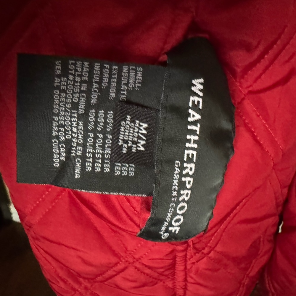Weatherproof Red Quilted Women's Puffer Jacket - Picture 4 of 7